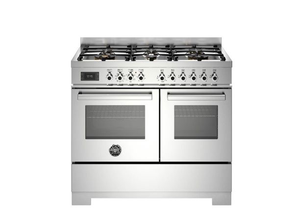 Bertazzoni PRO106L2EXT2 Professional 100cm Double Dual Fuel Range Cooker in Stainless Steel