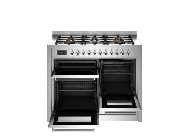 Bertazzoni PRO116L3EXT2 Professional 110cm Triple Dual Fuel Range Cooker in Stainless Steel
