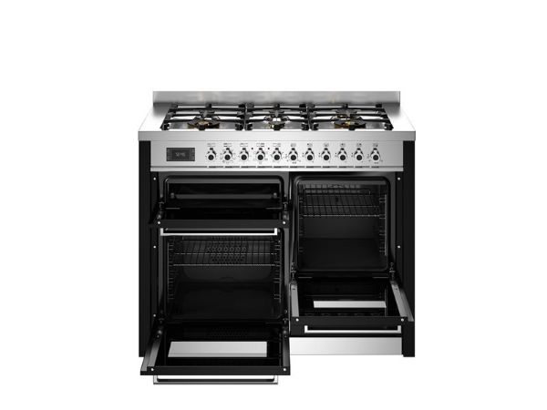 Bertazzoni PRO116L3ENET2 Professional 110cm Triple Dual Fuel Range Cooker in Black