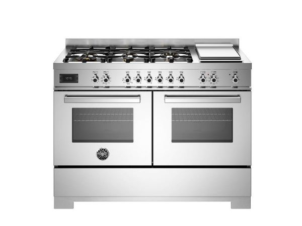Bertazzoni PRO126G2EXT2 Professional 120cm Dual Fuel Range Cooker in Stainless Steel 