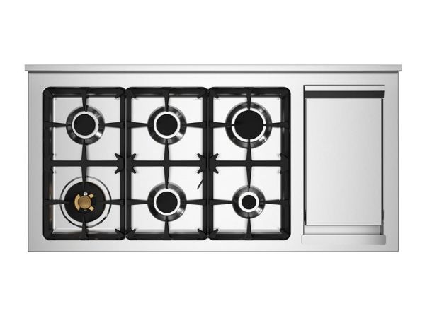 Bertazzoni PRO126G2EBIT2 Professional 120cm Dual Fuel Range Cooker in White