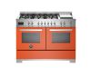 Bertazzoni PRO126G2EART2 Professional 120cm Dual Fuel Range Cooker in Orange