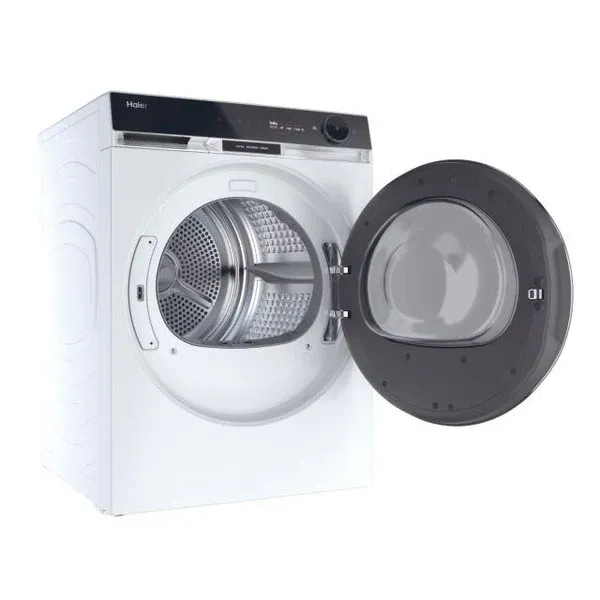 Haier HD90-A3Q979U1 X11 (Heat Pump) Tumble Dryer - White - 9KG_side open