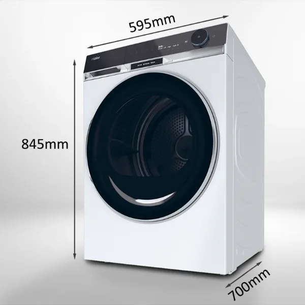 Haier HD90-A3Q979U1 X11 (Heat Pump) Tumble Dryer - White - 9KG_dimensions