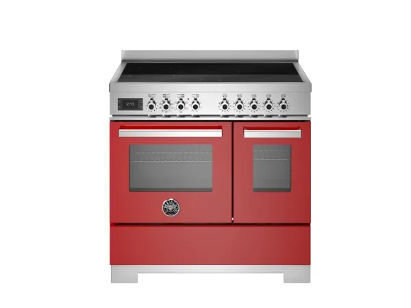 Bertazzoni PRO95I2EROT2 Professional 90cm Induction Range Cooker in Red