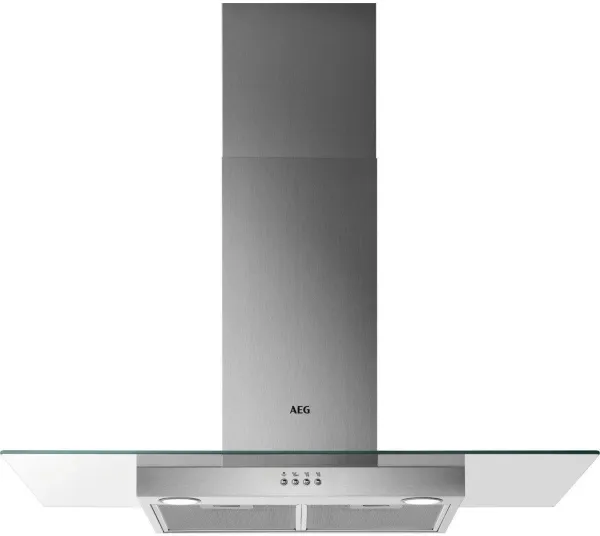 AEG DTB3954M 5000 ExtractionTech Wall Mounted Cooker Hood Stainless Steel & Glass_Front View
