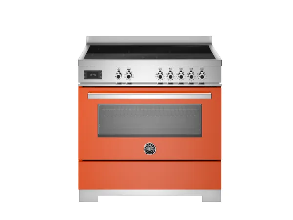 Bertazzoni PRO95I1EART2 Professional 90cm Single Induction Range Cooker in Orange