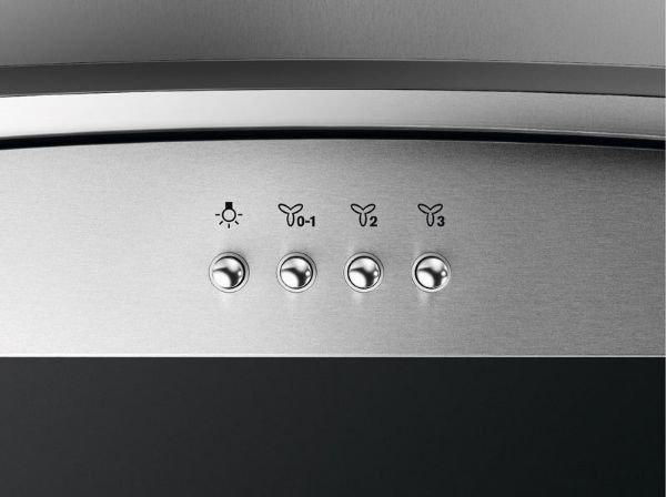 AEG DTX3840M 5000 LEDLights Wall Mounted Cooker Hood Stainless Steel & Glass_Control Panel Detail