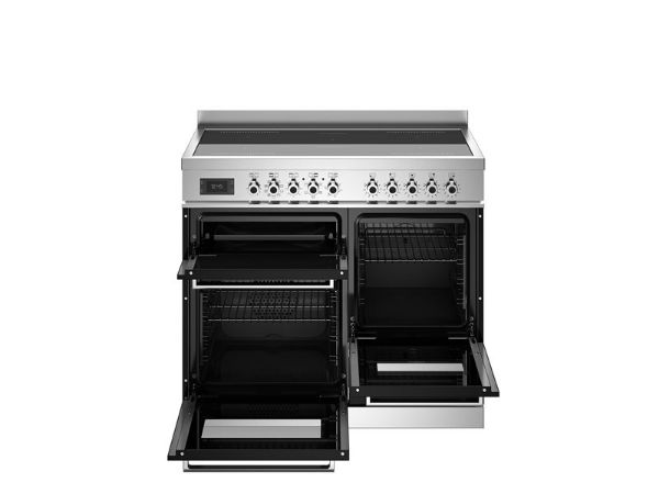 Bertazzoni PRO105I3ENET2 Professional 100cm Triple Induction Range Cooker in Black