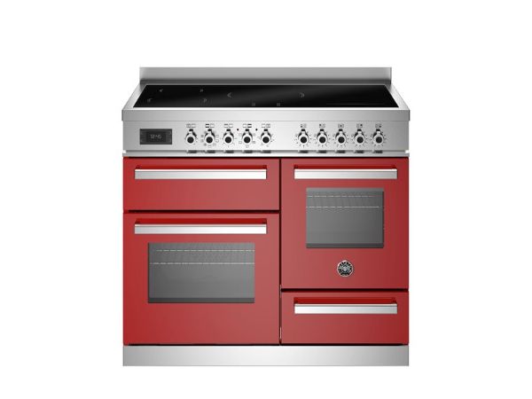 Bertazzoni PRO105I3EROT2 Professional 100cm Triple Induction Range Cooker in Red
