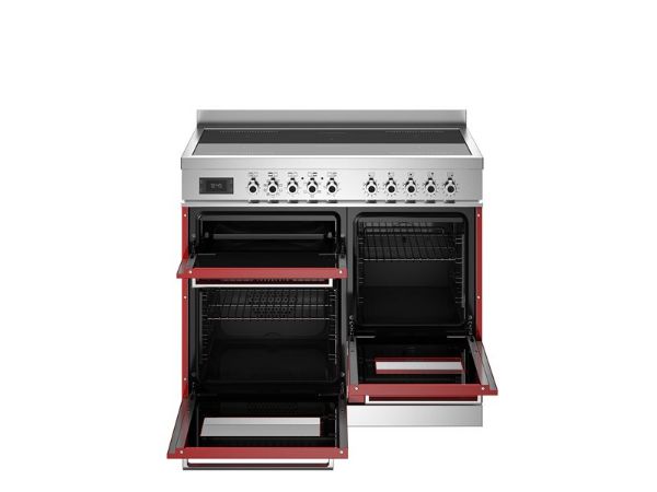 Bertazzoni PRO105I3EROT2 Professional 100cm Triple Induction Range Cooker in Red