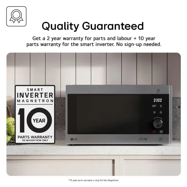 LG MJ3965BPS 39l 1100W Convection Microwave Oven with Touch Control Panel - Black
