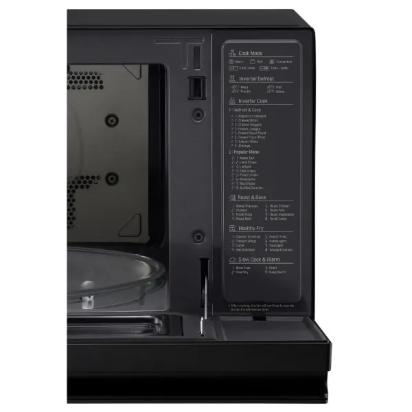 LG MJ3965BPS 39l 1100W Convection Microwave Oven with Touch Control Panel - Black