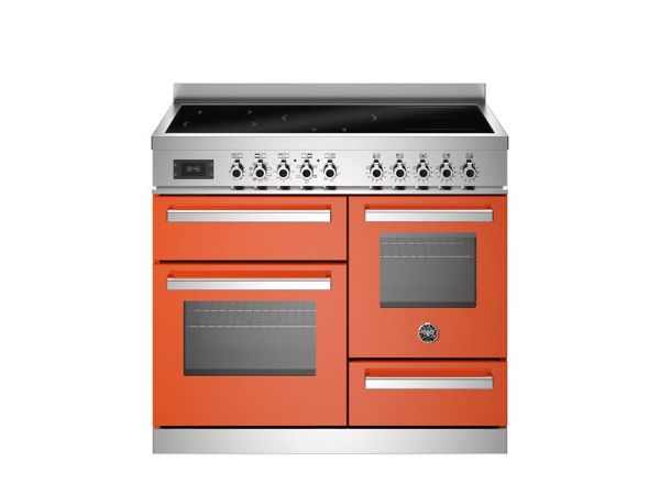 Bertazzoni PRO105I3EART2 Professional 100cm Triple Induction Range Cooker in Orange