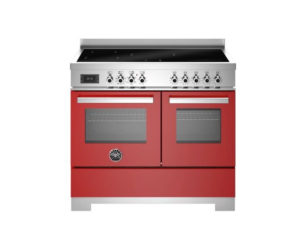 Bertazzoni PRO105I2EROT2 Professional 100cm Double Induction Range Cooker in Red