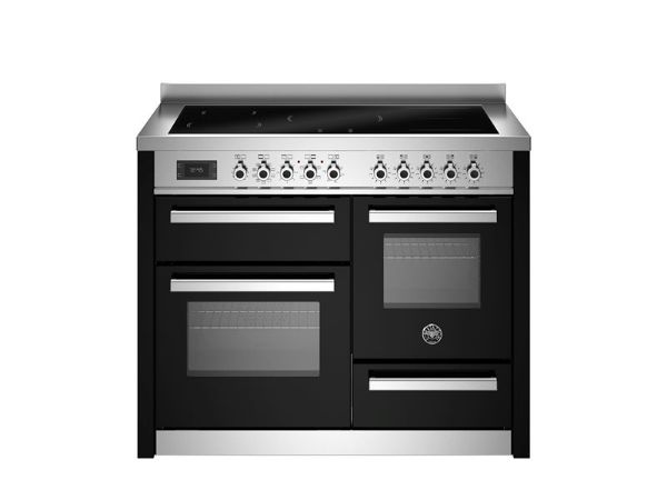 Bertazzoni PRO115I3ENET2 Professional 110cm Triple Induction Range Cooker in Black