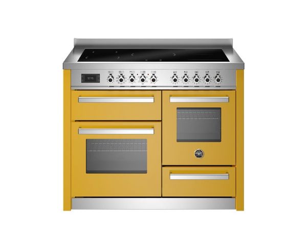 Bertazzoni PRO115I3EGIT2 Professional 110cm Triple Induction Range Cooker in Yellow