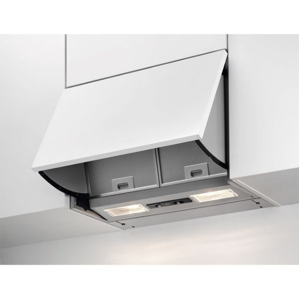 AEG DEB2631S 3000 Extractor Integrated Cooker Hood Grey_Installed Kitchen View