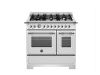 Bertazzoni HER96L2EXT2 Heritage 90cm Double Dual Fuel Range Cooker in Stainless Steel