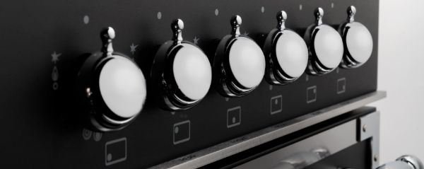 Bertazzoni HER96L2ENET2 Heritage 90cm Double Dual Fuel Range Cooker in Black