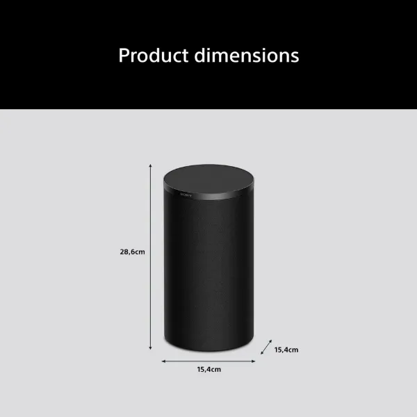 Sony SARS9.CEJ BRAVIA Theatre Rear 9 Wireless 180W Rear Speakers - Black_dimensions