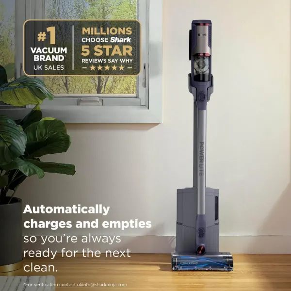 Shark BU3621UKT Cordless Stick Vacuum Cleaner - 40 Minutes Run Time - Glacier Blue_automatic