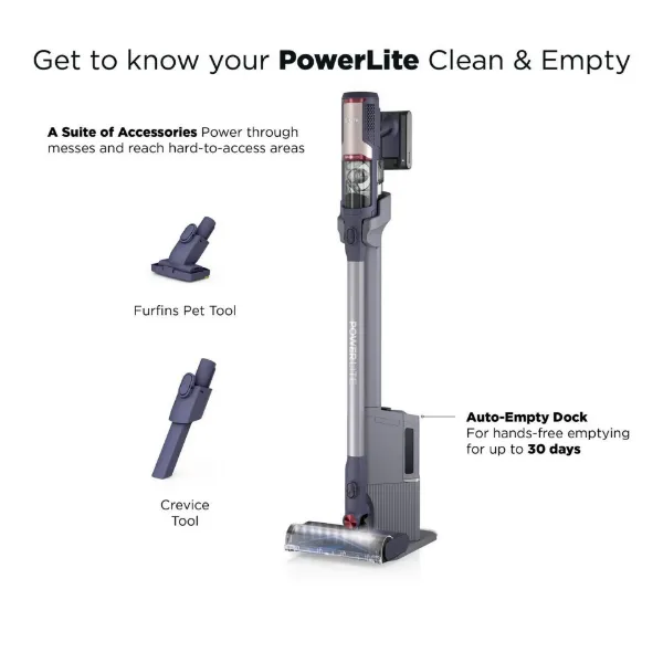 Shark BU3621UKT Cordless Stick Vacuum Cleaner - 40 Minutes Run Time - Glacier Blue_powerlite