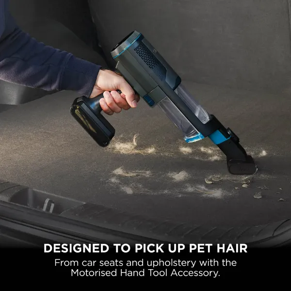 Shark BH102UK PowerBoost Pet Handheld Vacuum - 40 Minutes Run Time - Charcoal with Blue_pet tool