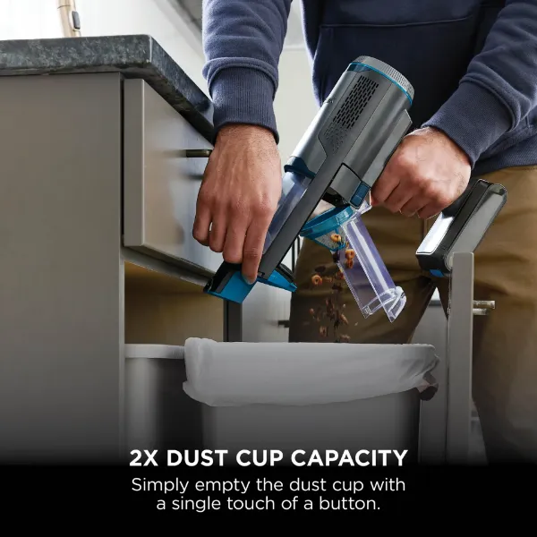 Shark BH102UK PowerBoost Pet Handheld Vacuum - 40 Minutes Run Time - Charcoal with Blue_capacity