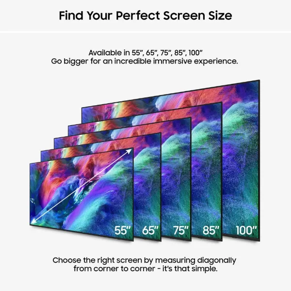 Samsung MRE65R85HAUXXU 65" 4K Micro RGB Vision AI Smart TV_screen size