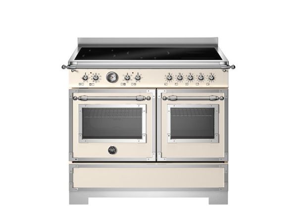 Bertazzoni HER105I2EAVT2 Heritage 100cm Double Induction Range Cooker in Ivory