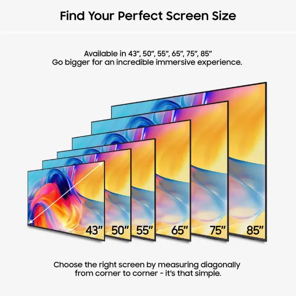 Samsung UE43M70HAKXXU 43" 4K Mini LED Vision AI Smart TV_screen size