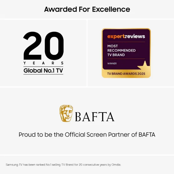 Samsung UE43M70HAKXXU 43" 4K Mini LED Vision AI Smart TV_awards