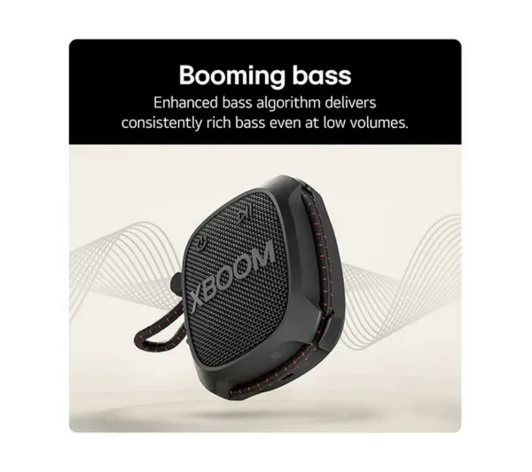 LG XG2TBK.CEUSLLK Go XG2 Portable Bluetooth Speaker - Black_bass