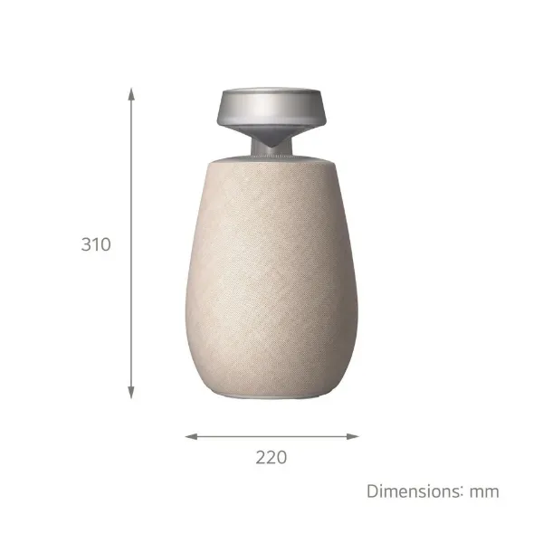 LG XO2TBE.CEUSLLK Xboom 360 Bluetooth Speaker - Beige_dimensions
