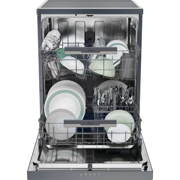  Hoover HFP 4C7E0A-80 H-DISH 300 Lite Freestanding Full-Sized Dishwasher_open