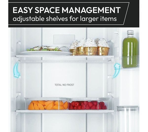 Hoover HOCH1S513EWK-1 Low Frost Fridge Freezer, 50/50, White, E Rated_space