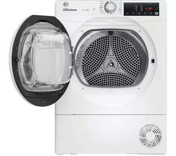 Hoover HRE H9A3TE-80/N H-Dry 350 WiFi-enabled 9 kg Heat Pump Tumble Dryer - White_open