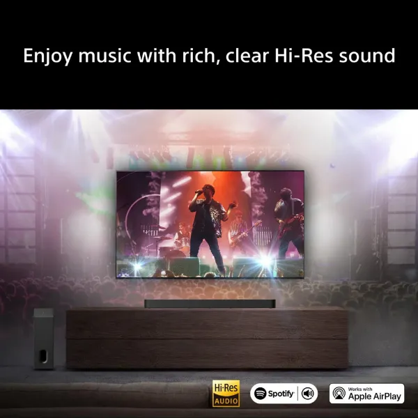 Sony HTA7100KIT.CEK BRAVIA Theatre Bar 7 + S 5.1.2ch Dolby Atmos Soundbar with SASW7 100W Subwoofer - Black_Hi-Res sound 