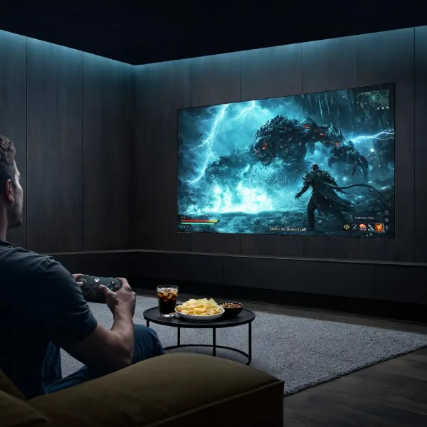Samsung QE65S90HAEXXU 65" OLED Glare Free Vision AI Smart TV_room view 2
