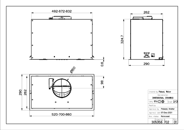 Faber Inca Lux 3.0 EVO X 70cm Integrated Canopy Cooker Hood_diagram