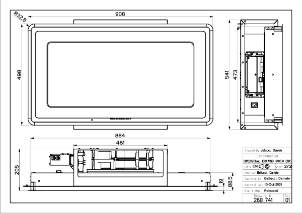 Faber High-Light 2.0 KL X 91cm White Ceiling Cooker Hood_diagram