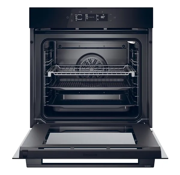 Haier H6 ID25G3YTB2 Built-in Pyrolytic Single electric multifunction Oven - Black_open
