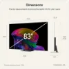 LG OLED83C66LB.AEK 83" 4K OLED Smart TV _dimensions