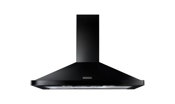Rangemaster 134530 110cm Chimney Cooker Hood in Black and Chrome - RHDC110BL/C_main