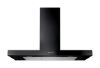 Rangemaster 134740 90cm Flat Cooker Hood in Black and Chrome - UHDF90BL/_main