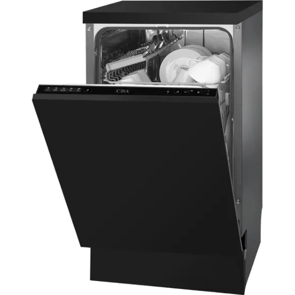 CDA SCD4509 Fully Integrated 45cm Dishwasher_Angled View