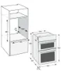 Hotpoint DIH82DIX 59.4cm Built In Electric Double Oven - Stainless Steel