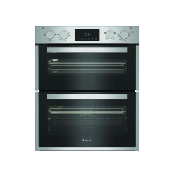 Hotpoint DUH10DIX 59.4cm Built In Electric Double Oven - Stainless Steel
