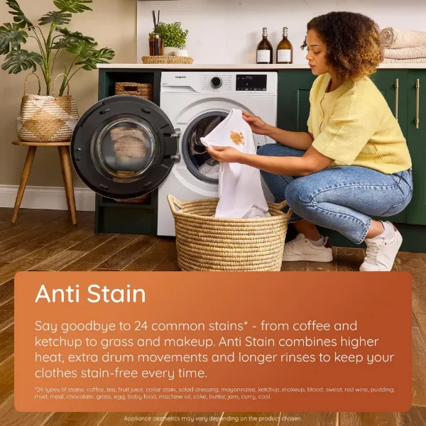 Hotpoint H 101B ANTI STAIN UK 10kg 1400 Spin Washing Machine - Black